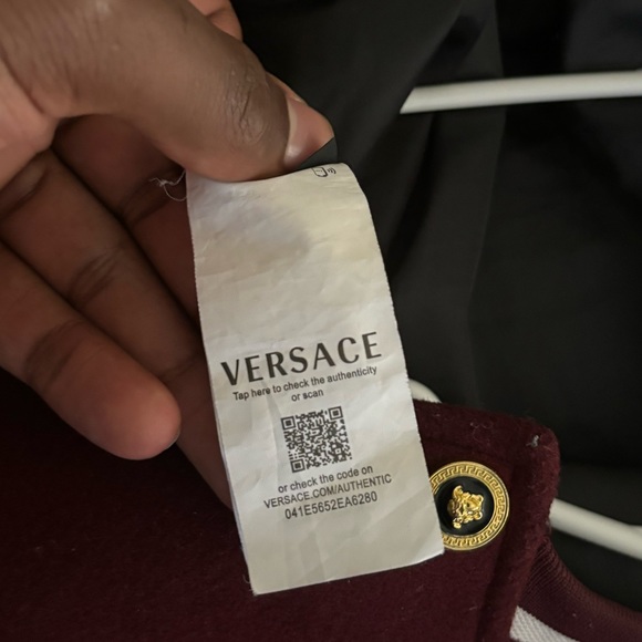 Versace burgundy varsity jacket - Picture 2 of 4